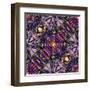 Art Nouveau Geometric Ornamental Vintage Pattern in Lilac, Violet and Blue Colors-Irina QQQ-Framed Art Print