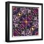 Art Nouveau Geometric Ornamental Vintage Pattern in Lilac, Violet and Blue Colors-Irina QQQ-Framed Art Print