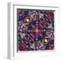 Art Nouveau Geometric Ornamental Vintage Pattern in Lilac, Violet and Blue Colors-Irina QQQ-Framed Art Print