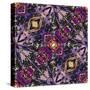 Art Nouveau Geometric Ornamental Vintage Pattern in Lilac, Violet and Blue Colors-Irina QQQ-Stretched Canvas