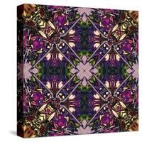 Art Nouveau Geometric Ornamental Vintage Pattern in Lilac, Violet and Blue Colors-Irina QQQ-Stretched Canvas