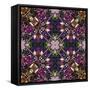 Art Nouveau Geometric Ornamental Vintage Pattern in Lilac, Violet and Blue Colors-Irina QQQ-Framed Stretched Canvas