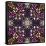 Art Nouveau Geometric Ornamental Vintage Pattern in Lilac, Violet and Blue Colors-Irina QQQ-Framed Stretched Canvas