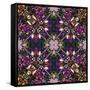 Art Nouveau Geometric Ornamental Vintage Pattern in Lilac, Violet and Blue Colors-Irina QQQ-Framed Stretched Canvas