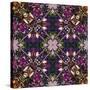 Art Nouveau Geometric Ornamental Vintage Pattern in Lilac, Violet and Blue Colors-Irina QQQ-Stretched Canvas