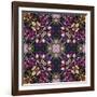 Art Nouveau Geometric Ornamental Vintage Pattern in Lilac, Violet and Blue Colors-Irina QQQ-Framed Art Print