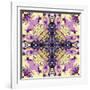 Art Nouveau Geometric Ornamental Vintage Pattern in Lilac, Violet, Black, White and Yellow Colors-Irina QQQ-Framed Art Print