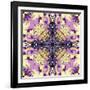 Art Nouveau Geometric Ornamental Vintage Pattern in Lilac, Violet, Black, White and Yellow Colors-Irina QQQ-Framed Art Print