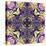 Art Nouveau Geometric Ornamental Vintage Pattern in Lilac, Violet, Black, White and Yellow Colors-Irina QQQ-Stretched Canvas