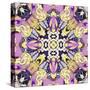 Art Nouveau Geometric Ornamental Vintage Pattern in Lilac, Violet, Black, White and Yellow Colors-Irina QQQ-Stretched Canvas