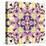 Art Nouveau Geometric Ornamental Vintage Pattern in Lilac, Violet, Black, White and Yellow Colors-Irina QQQ-Stretched Canvas