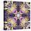 Art Nouveau Geometric Ornamental Vintage Pattern in Lilac, Violet, Black, White and Yellow Colors-Irina QQQ-Stretched Canvas