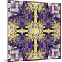 Art Nouveau Geometric Ornamental Vintage Pattern in Lilac, Violet, Black, White and Yellow Colors-Irina QQQ-Mounted Art Print