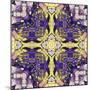 Art Nouveau Geometric Ornamental Vintage Pattern in Lilac, Violet, Black, White and Yellow Colors-Irina QQQ-Mounted Art Print