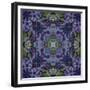 Art Nouveau Geometric Ornamental Vintage Pattern in Violet and Green Colors-Irina QQQ-Framed Premium Giclee Print