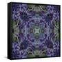 Art Nouveau Geometric Ornamental Vintage Pattern in Violet and Green Colors-Irina QQQ-Framed Stretched Canvas