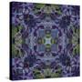 Art Nouveau Geometric Ornamental Vintage Pattern in Violet and Green Colors-Irina QQQ-Stretched Canvas