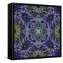 Art Nouveau Geometric Ornamental Vintage Pattern in Violet and Green Colors-Irina QQQ-Framed Stretched Canvas