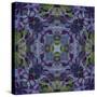 Art Nouveau Geometric Ornamental Vintage Pattern in Violet and Green Colors-Irina QQQ-Stretched Canvas