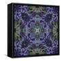 Art Nouveau Geometric Ornamental Vintage Pattern in Violet and Green Colors-Irina QQQ-Framed Stretched Canvas