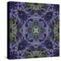 Art Nouveau Geometric Ornamental Vintage Pattern in Violet and Green Colors-Irina QQQ-Stretched Canvas