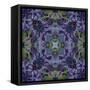 Art Nouveau Geometric Ornamental Vintage Pattern in Violet and Green Colors-Irina QQQ-Framed Stretched Canvas