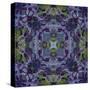 Art Nouveau Geometric Ornamental Vintage Pattern in Violet and Green Colors-Irina QQQ-Stretched Canvas