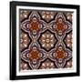 Art Nouveau Geometric Ornamental Vintage Pattern in Violet-Irina QQQ-Framed Art Print