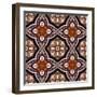 Art Nouveau Geometric Ornamental Vintage Pattern in Violet-Irina QQQ-Framed Art Print