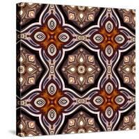 Art Nouveau Geometric Ornamental Vintage Pattern in Violet-Irina QQQ-Stretched Canvas