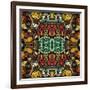 Art Nouveau Geometric Ornamental Vintage Pattern-Irina QQQ-Framed Art Print