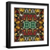 Art Nouveau Geometric Ornamental Vintage Pattern-Irina QQQ-Framed Art Print