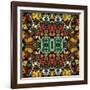 Art Nouveau Geometric Ornamental Vintage Pattern-Irina QQQ-Framed Art Print