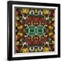 Art Nouveau Geometric Ornamental Vintage Pattern-Irina QQQ-Framed Art Print