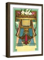 Art Nouveau January, Aquarius-null-Framed Art Print