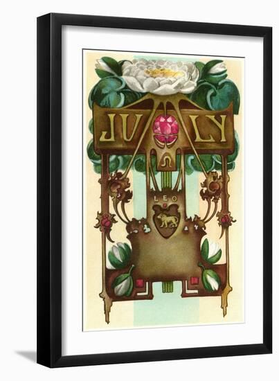 Art Nouveau July, Leo-null-Framed Art Print