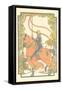 Art Nouveau Knight on Charger-null-Framed Stretched Canvas