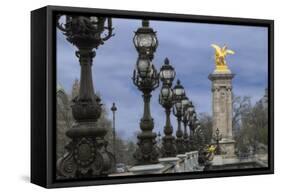 Art Nouveau Lamps Posts on Pont Alexandre III - I-Cora Niele-Framed Stretched Canvas