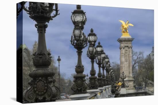 Art Nouveau Lamps Posts on Pont Alexandre III - I-Cora Niele-Stretched Canvas