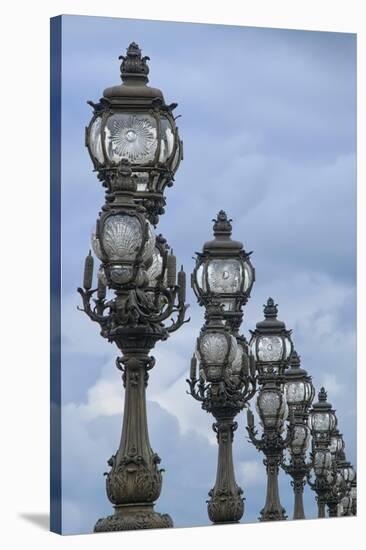 Art Nouveau Lamps Posts on Pont Alexandre III - II-Cora Niele-Stretched Canvas