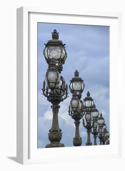 Art Nouveau Lamps Posts on Pont Alexandre III - II-Cora Niele-Framed Giclee Print