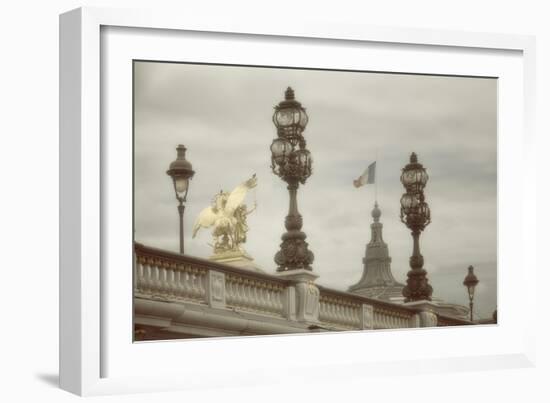 Art Nouveau Lamps Posts on Pont Alexandre III - III-Cora Niele-Framed Giclee Print
