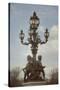 Art Nouveau Lamps Posts on Pont Alexandre III - IV-Cora Niele-Stretched Canvas