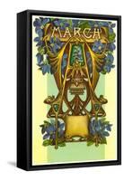 Art Nouveau March, Aries-null-Framed Stretched Canvas