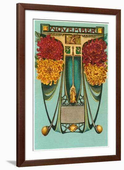 Art Nouveau November, Sagittarius-null-Framed Art Print