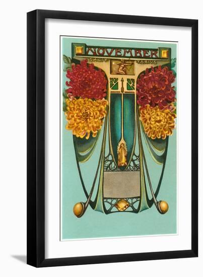 Art Nouveau November, Sagittarius-Found Image Press-Framed Giclee Print