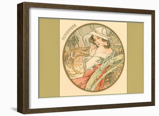 Art Nouveau Novembre-Found Image Press-Framed Giclee Print