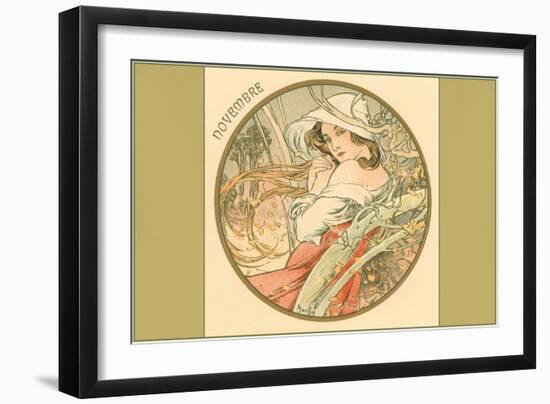 Art Nouveau Novembre-Found Image Press-Framed Giclee Print