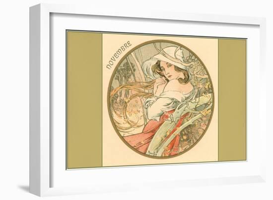 Art Nouveau Novembre-Found Image Press-Framed Giclee Print