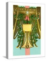 Art Nouveau October, Scorpio-null-Stretched Canvas